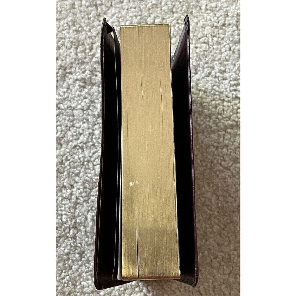 Holy Bible KJV Concordance Words of Christ in Red Regency Leather 1972 Gold Page